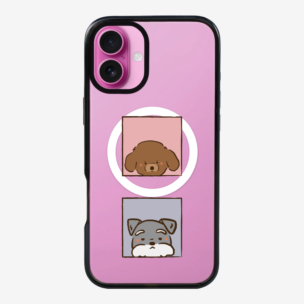 Poodle and Schnauzer Phone Case