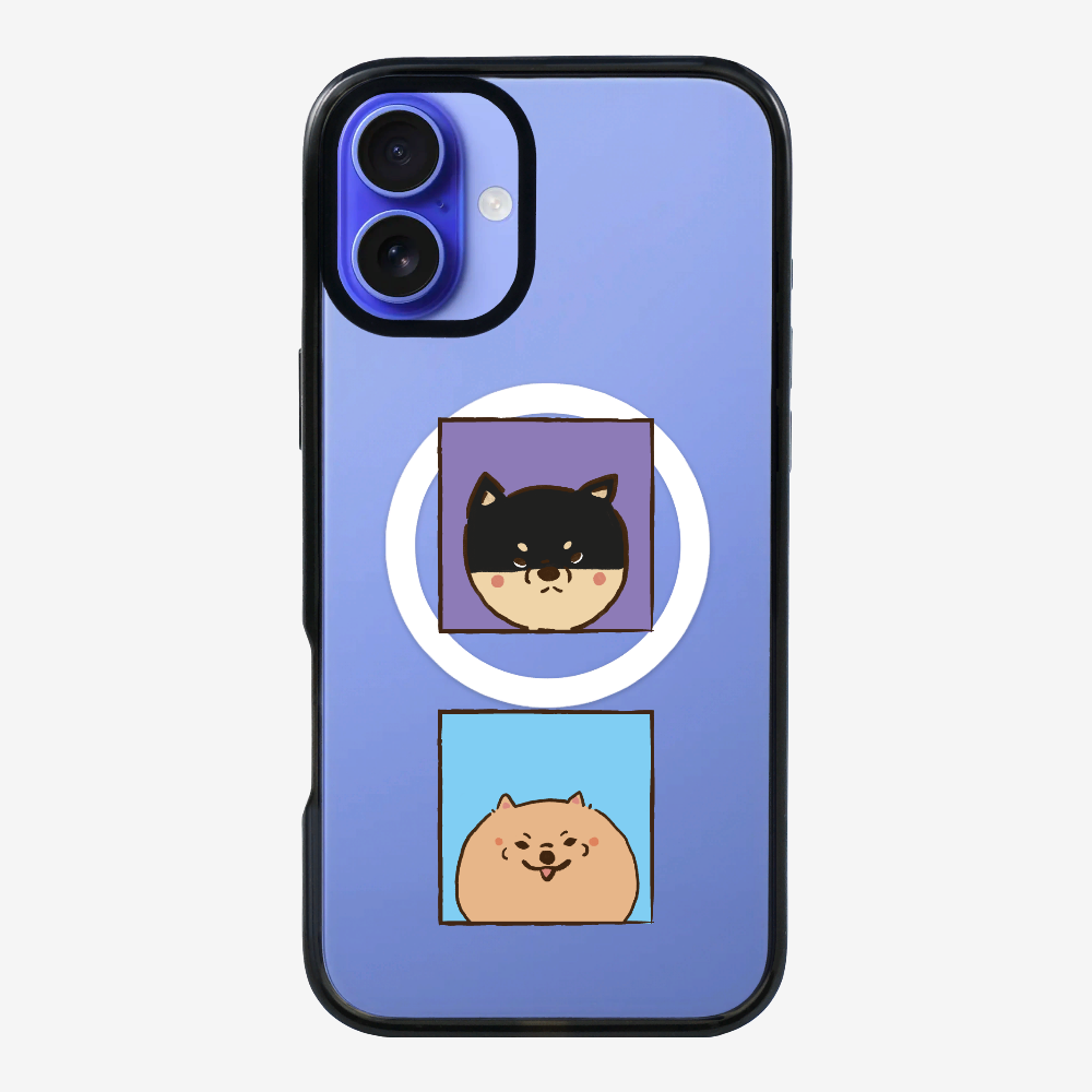 Shiba Inu and Pomeranian Phone Case