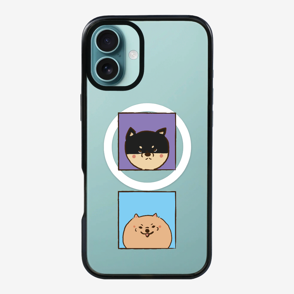 Shiba Inu and Pomeranian Phone Case