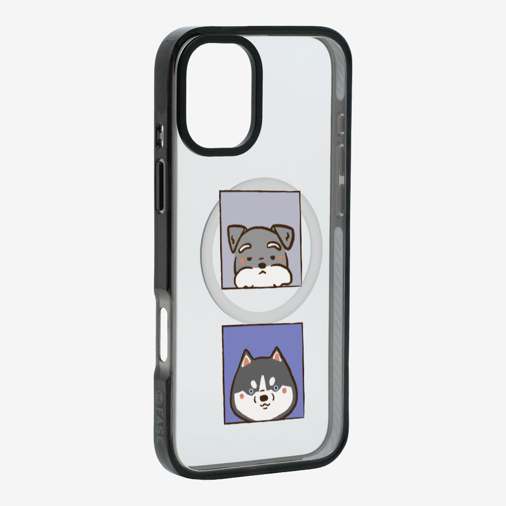 Schnauzer and Husky Phone Case