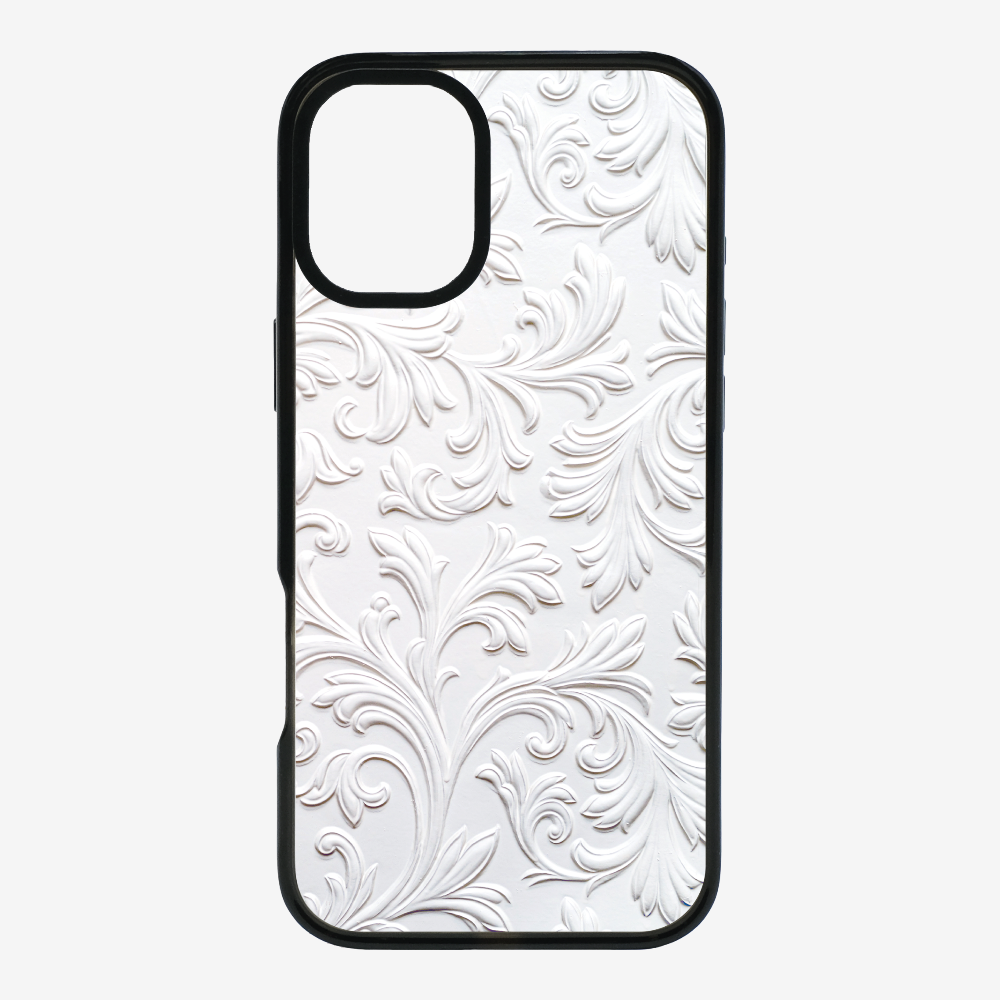 White Floral Pattern Phone Case