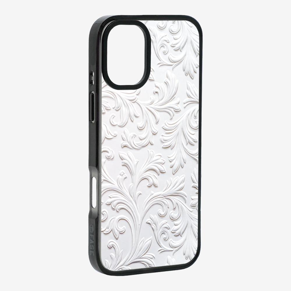 White Floral Pattern Phone Case