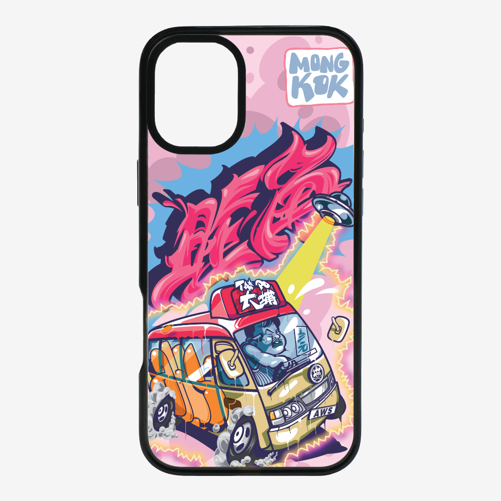 Red Minibus in Mong Kok Phone Case