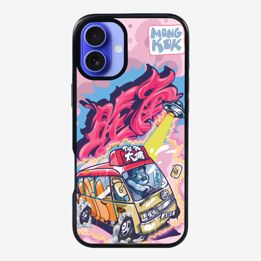 Red Minibus in Mong Kok Phone Case