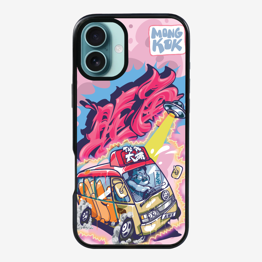 Red Minibus in Mong Kok Phone Case