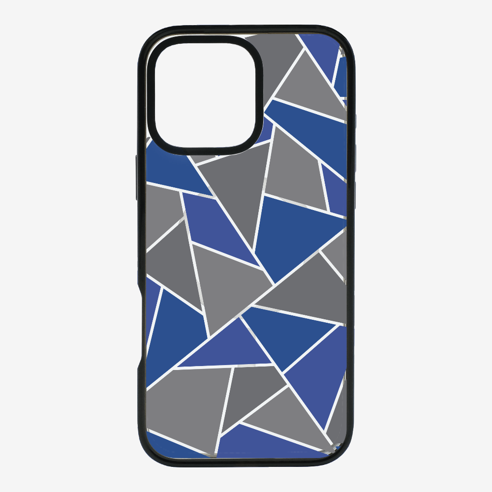 Blue & Grey Polygon Phone Case