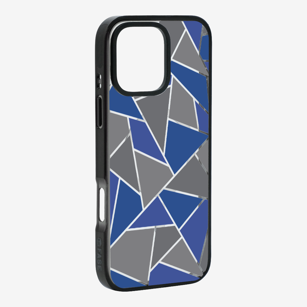 Blue & Grey Polygon Phone Case