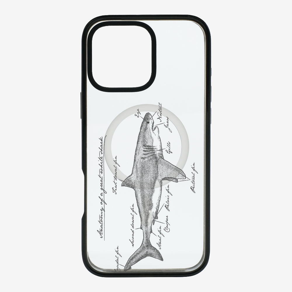 Anatomy of a Great White Shark Phone Case