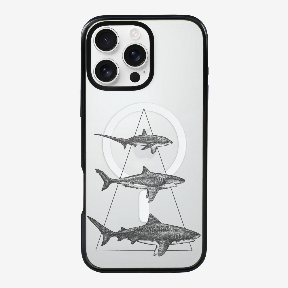 Illustration of Sharks Phone Case