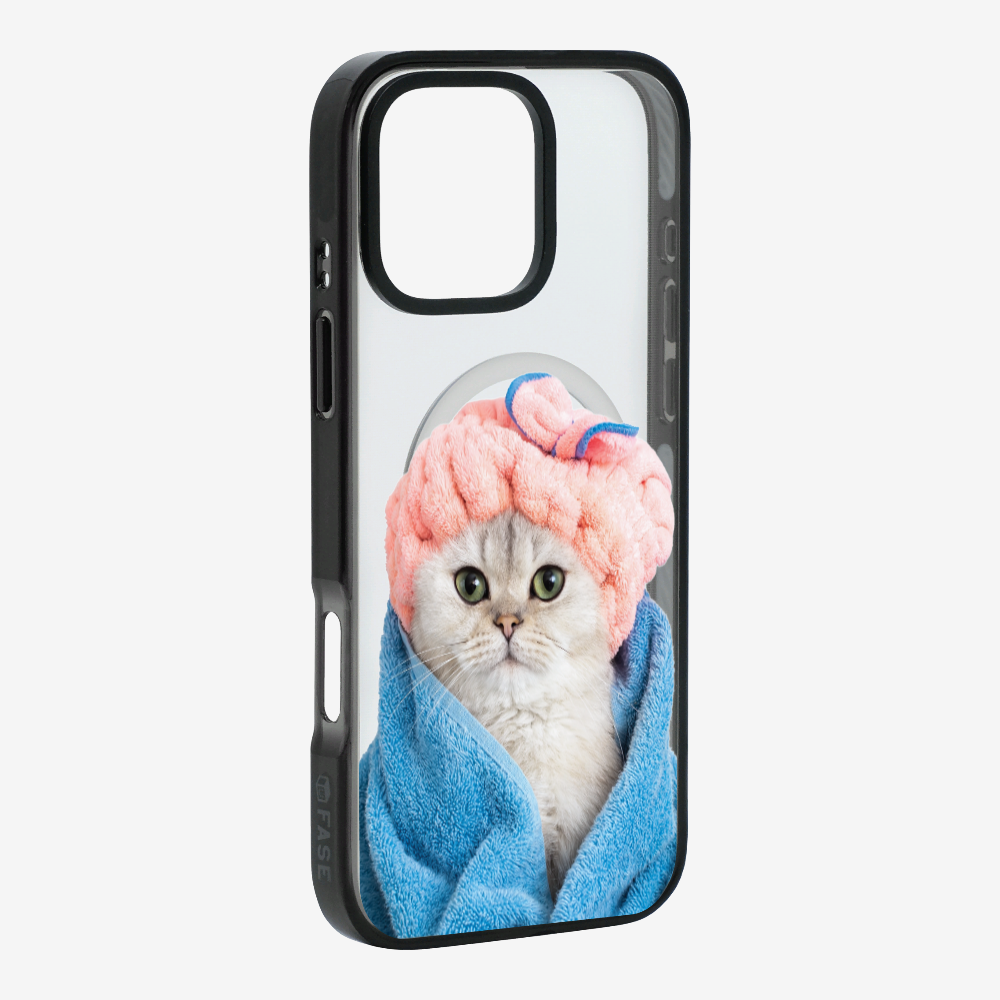 Cute White Kitten (Transparent) Phone Case