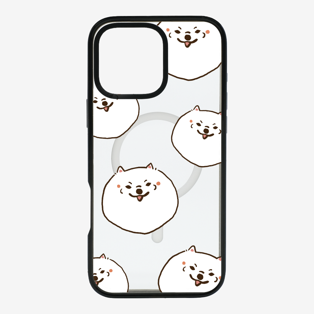 White Pomeranian Wonderland Phone Case