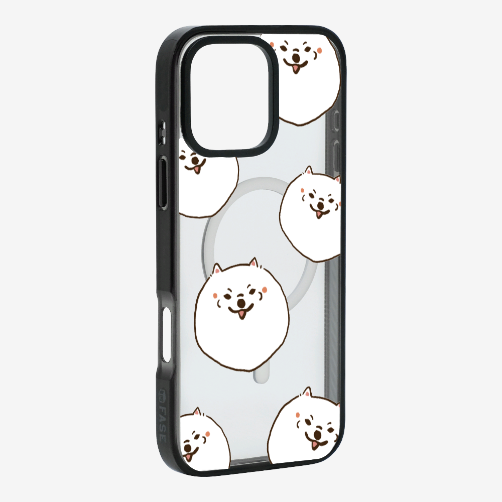 White Pomeranian Wonderland Phone Case