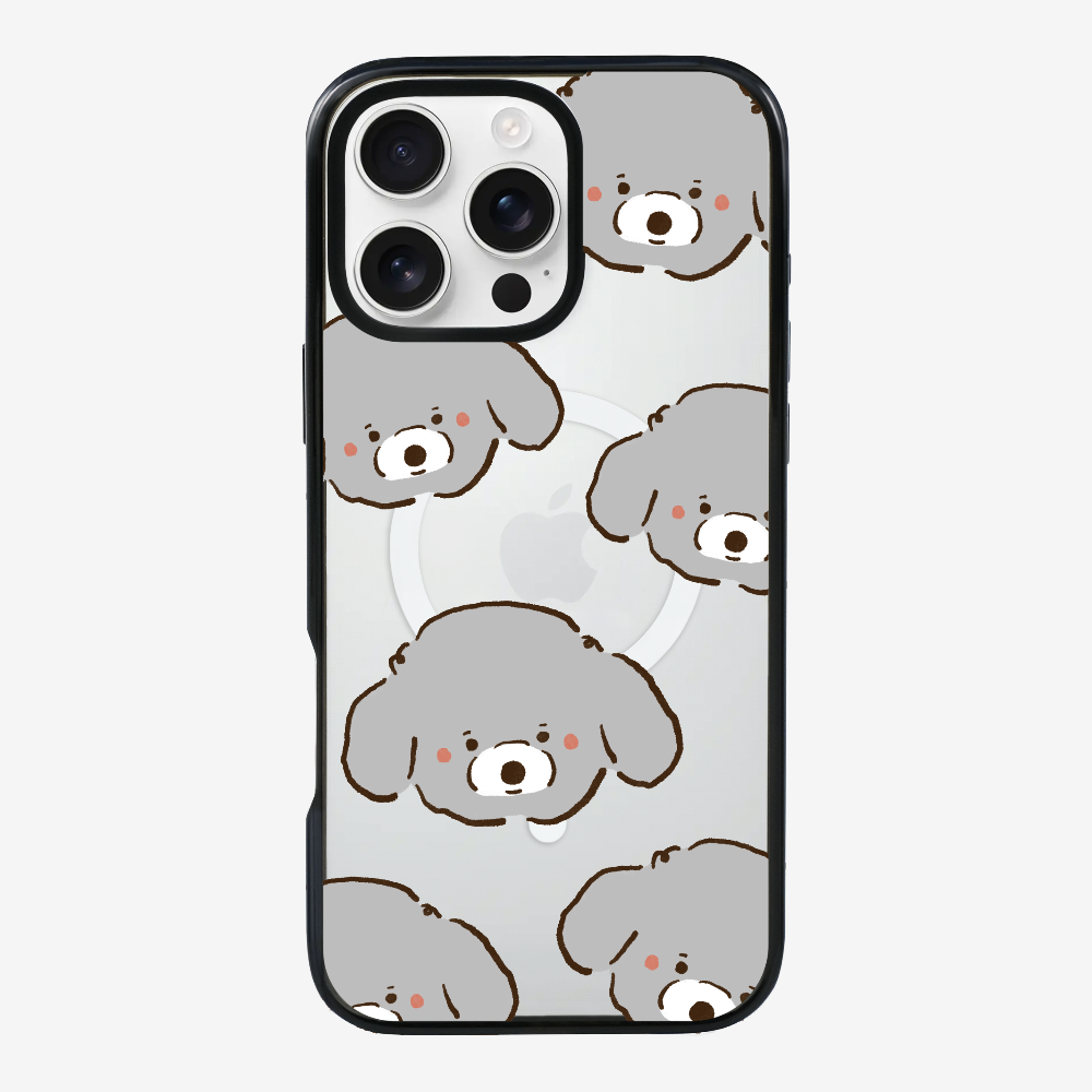 Grey Poodle Wonderland Phone Case