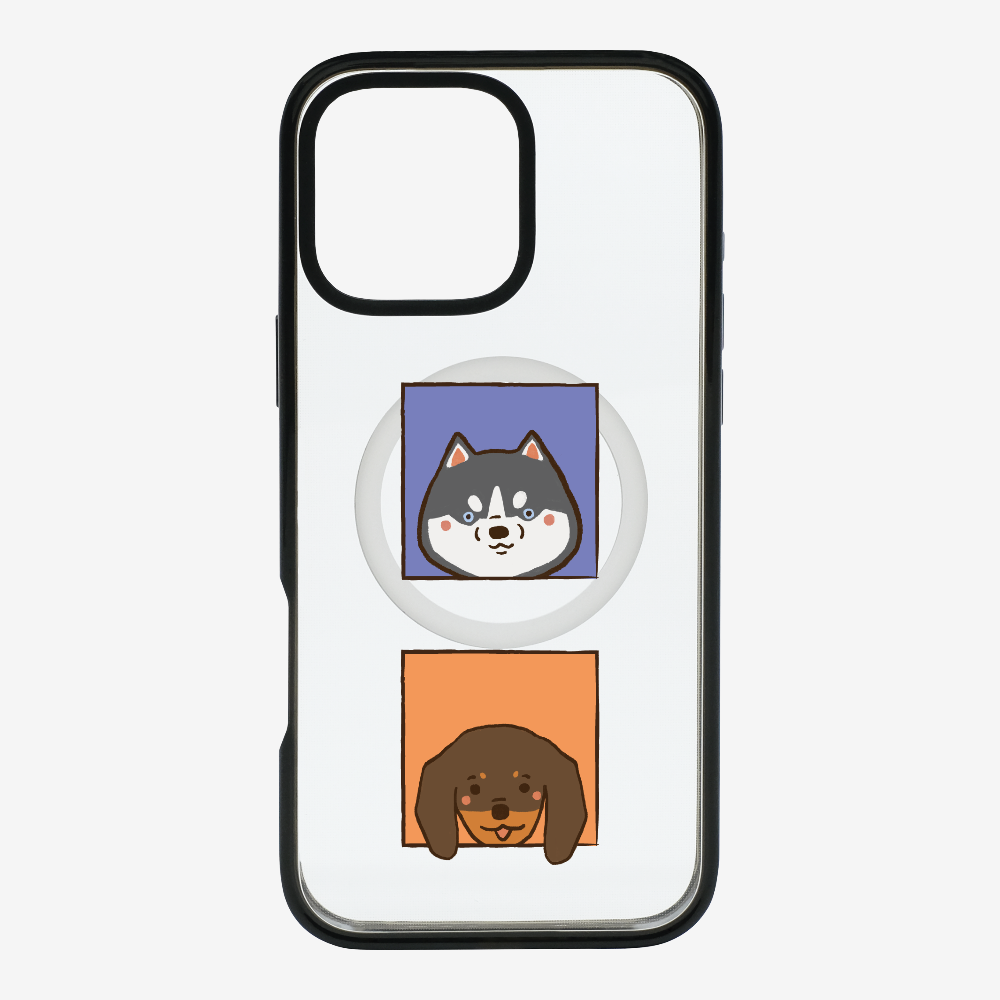 Dachshund and Husky Phone Case