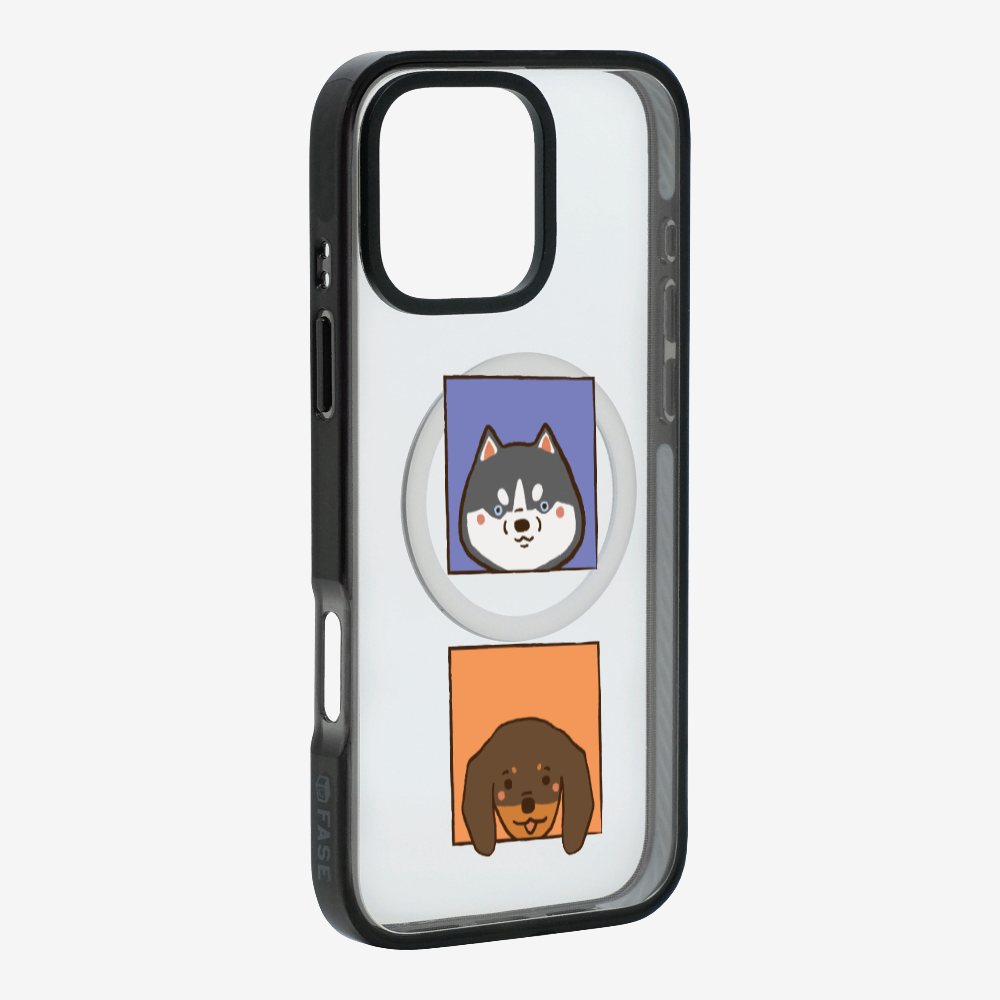 Dachshund and Husky Phone Case