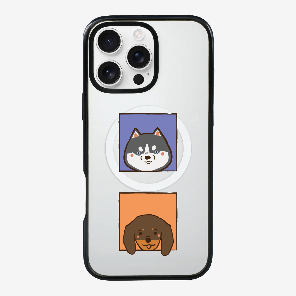 Dachshund and Husky Phone Case