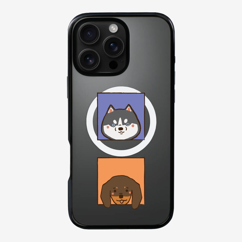 Dachshund and Husky Phone Case