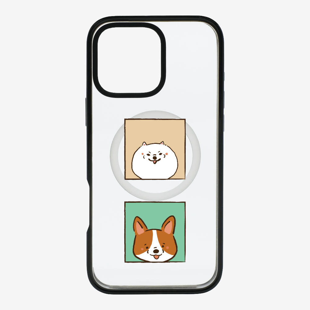 Pomeranian and Corgi Phone Case