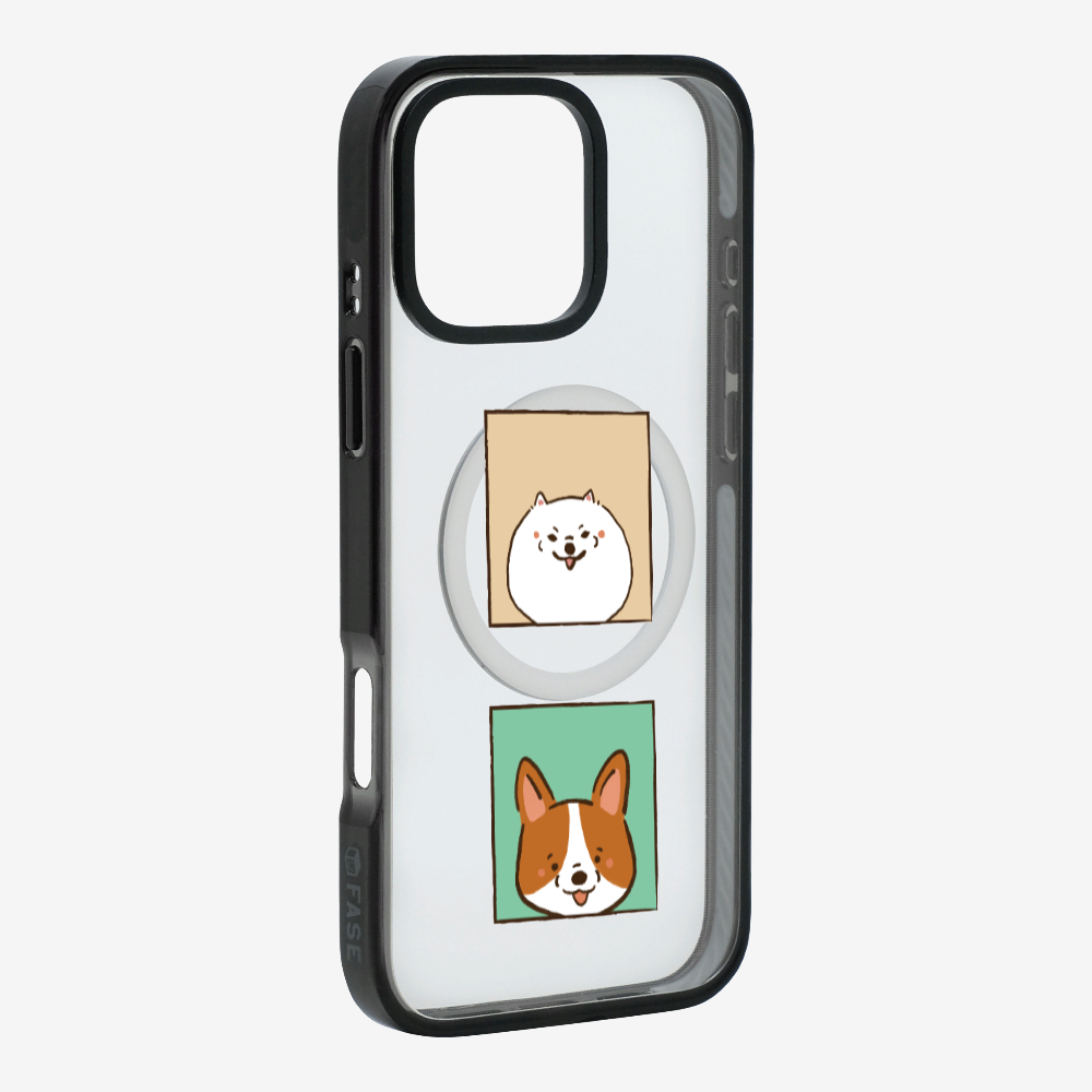 Pomeranian and Corgi Phone Case