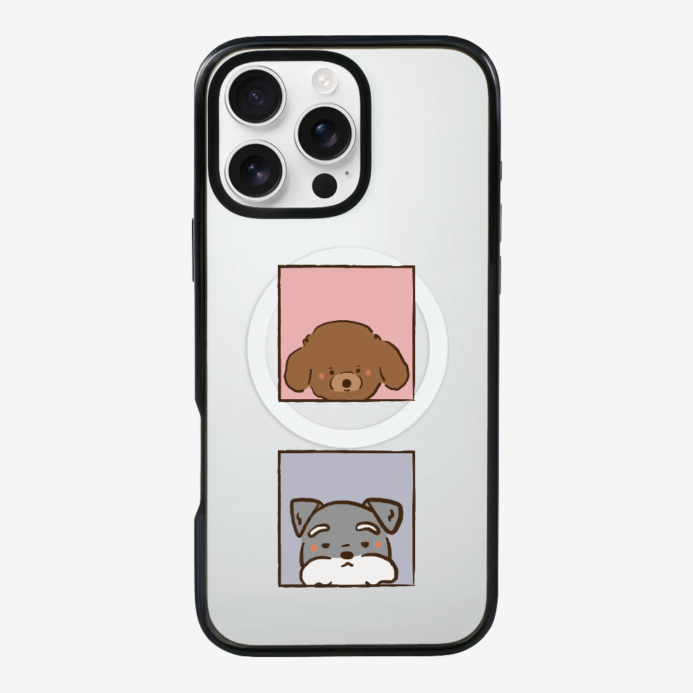 Poodle and Schnauzer Phone Case