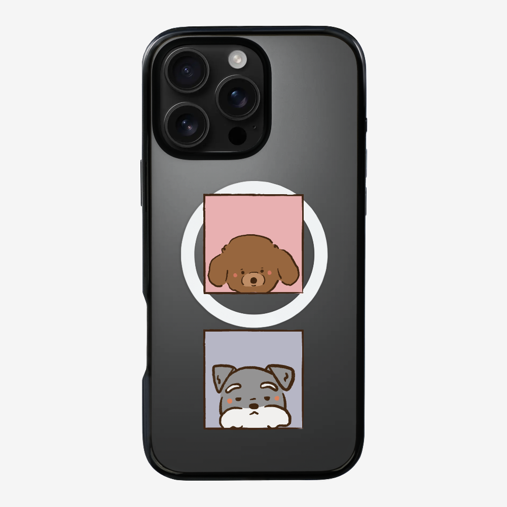 Poodle and Schnauzer Phone Case