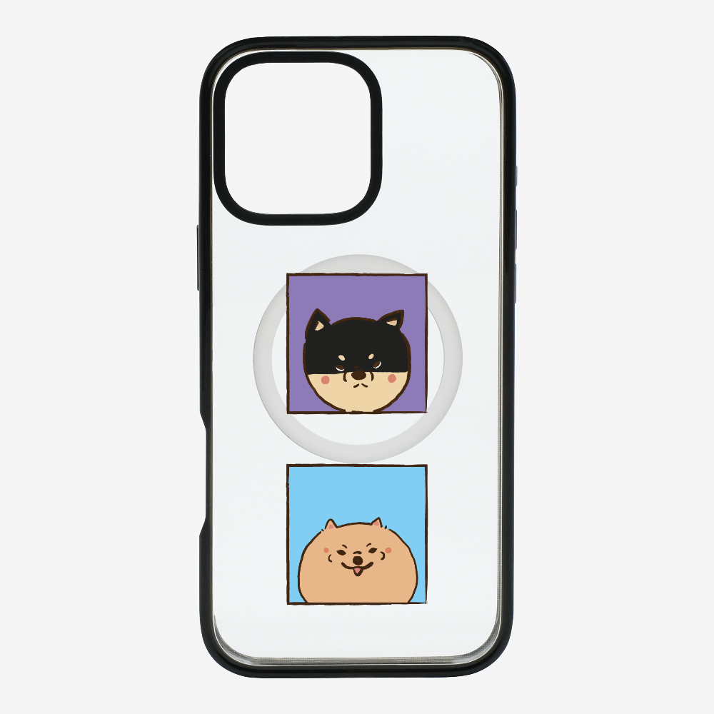 Shiba Inu and Pomeranian Phone Case