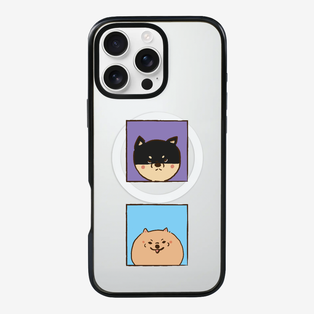 Shiba Inu and Pomeranian Phone Case