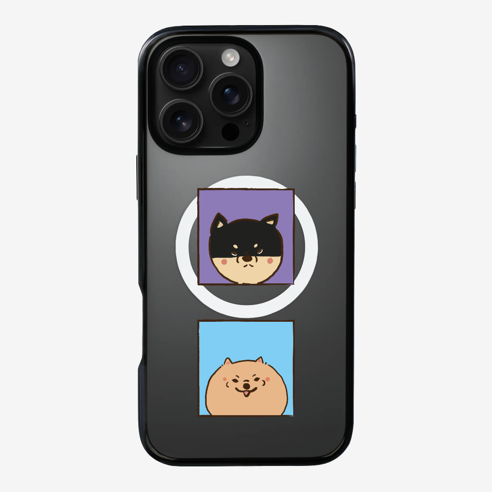 Shiba Inu and Pomeranian Phone Case