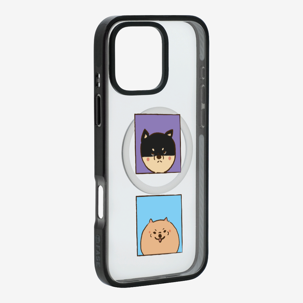 Shiba Inu and Pomeranian Phone Case