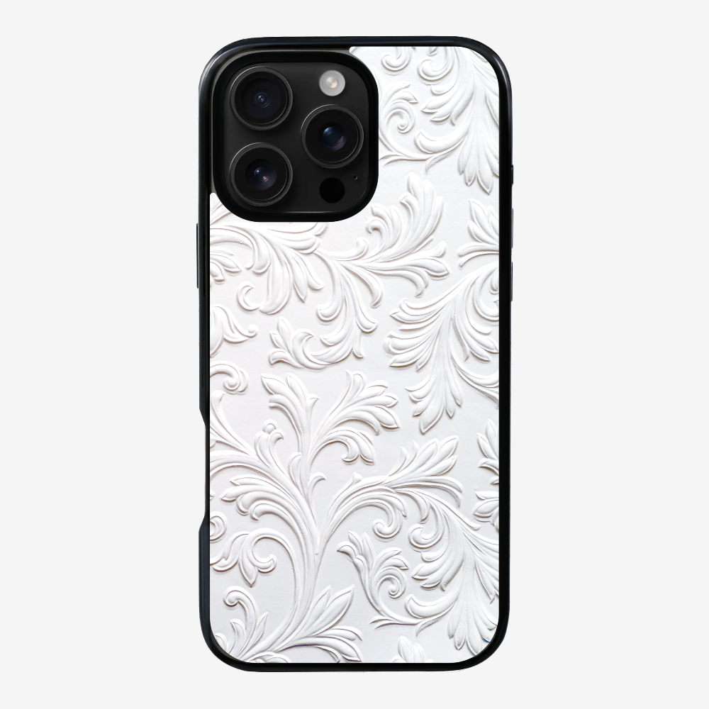 White Floral Pattern Phone Case