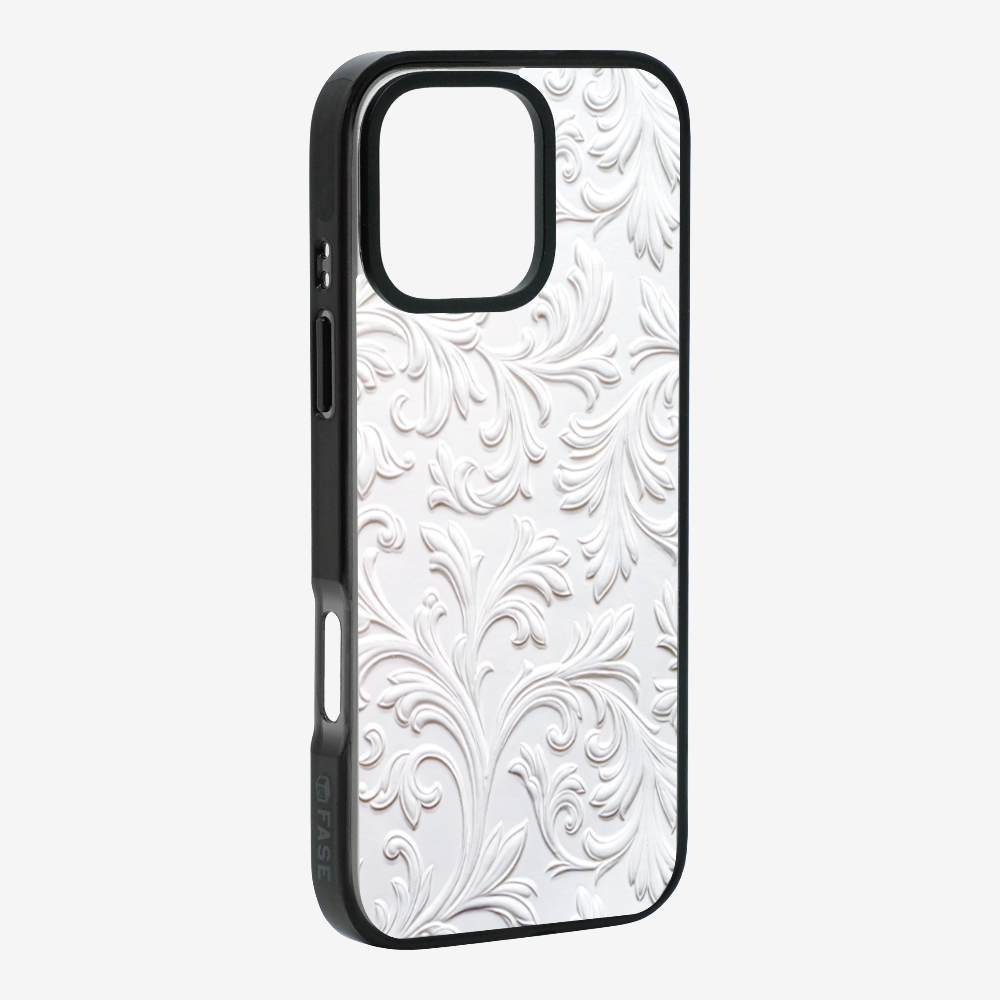 White Floral Pattern Phone Case