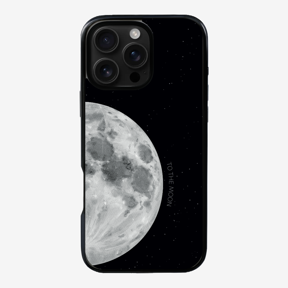 To The Moon (First Quarter) Phone Case