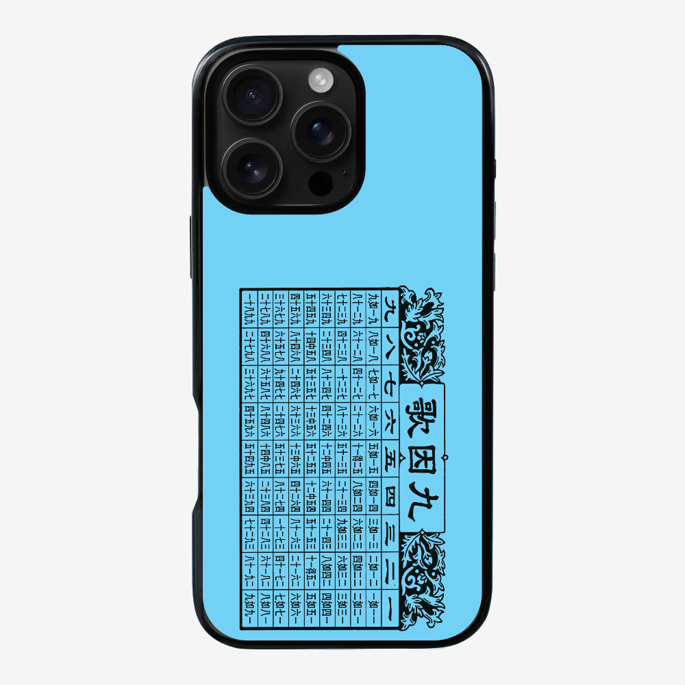 Multiplication Table Phone Case