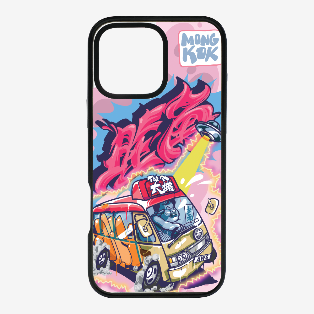 Red Minibus in Mong Kok Phone Case