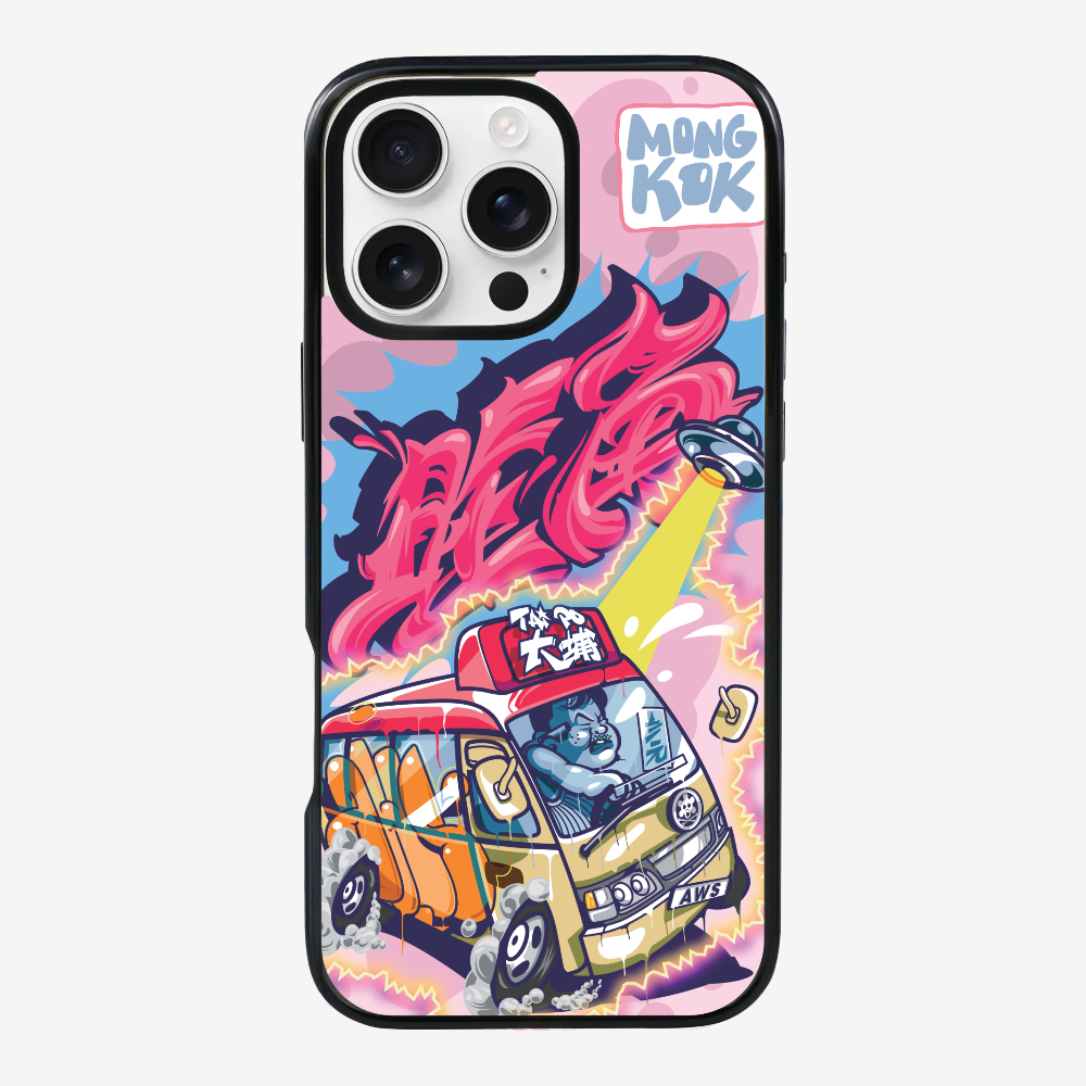 Red Minibus in Mong Kok Phone Case