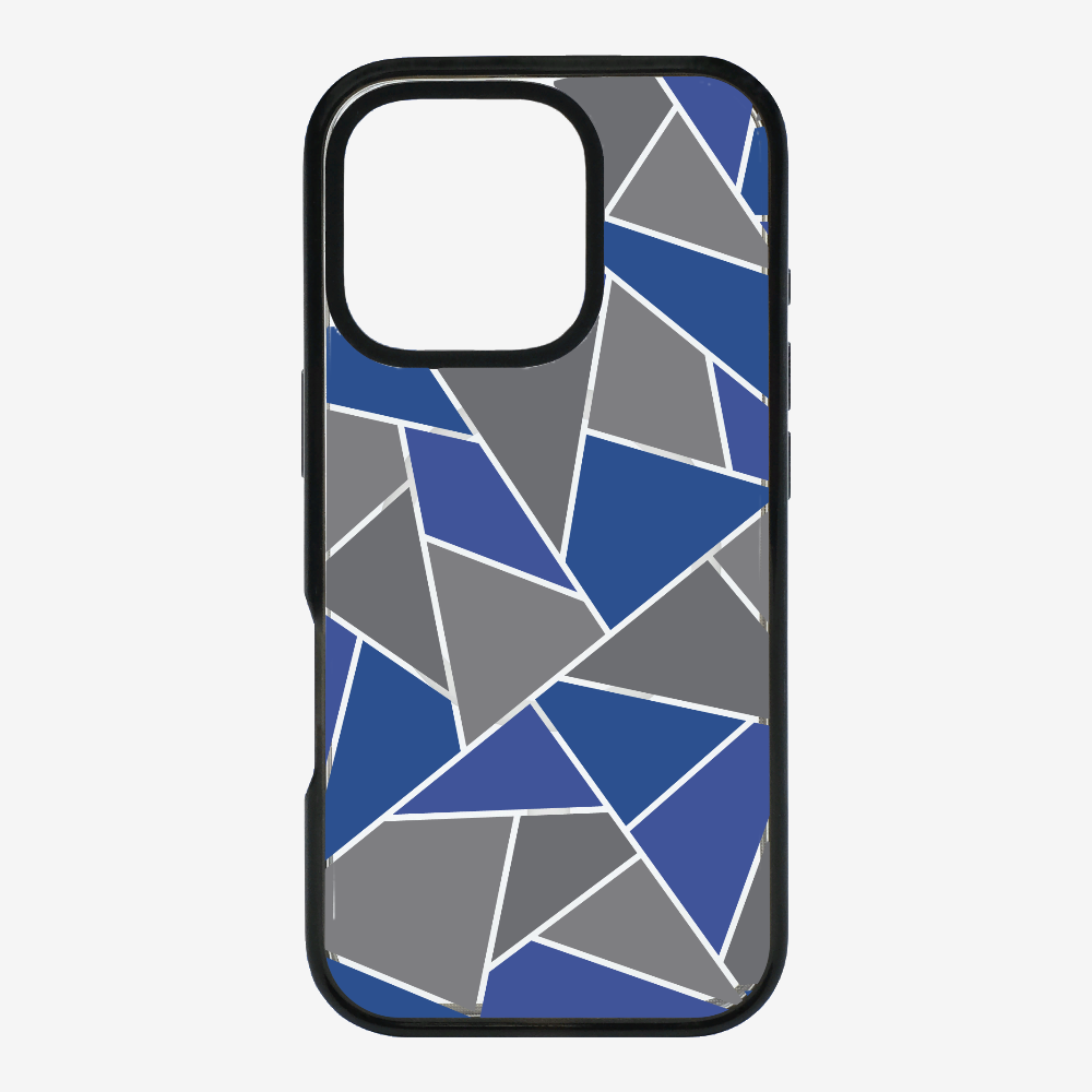 Blue & Grey Polygon Phone Case