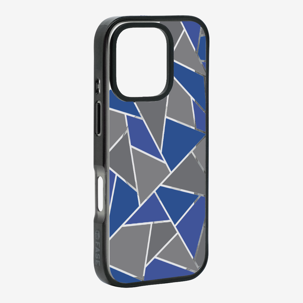 Blue & Grey Polygon Phone Case