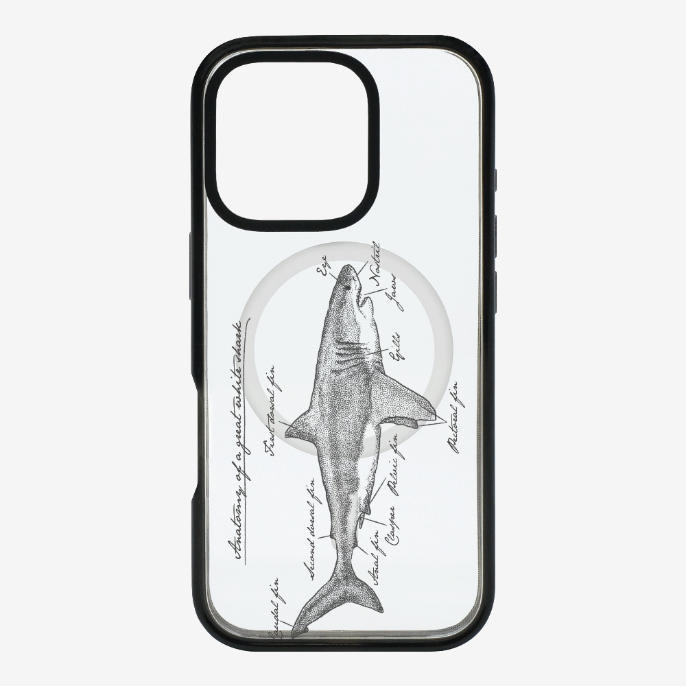 Anatomy of a Great White Shark Phone Case