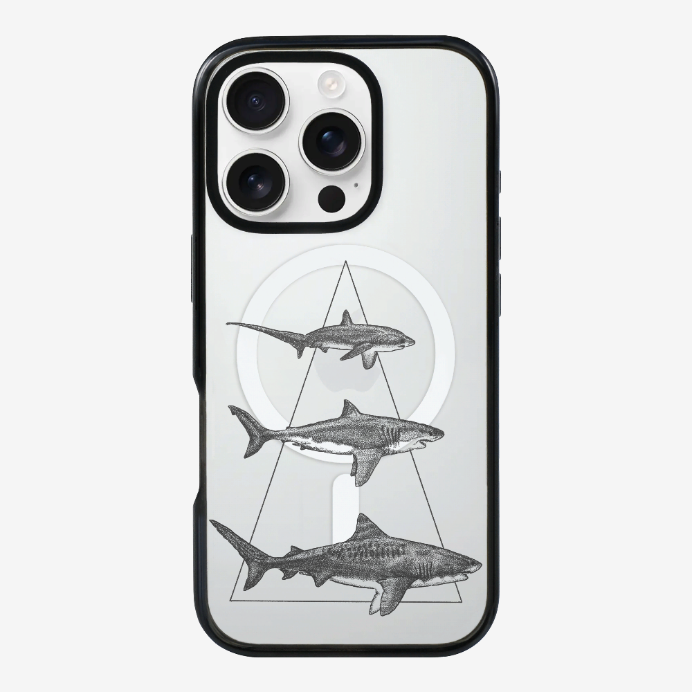 Illustration of Sharks Phone Case