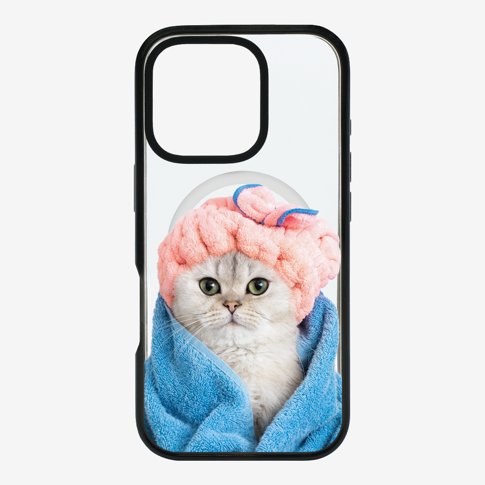 Cute White Kitten (Transparent) Phone Case