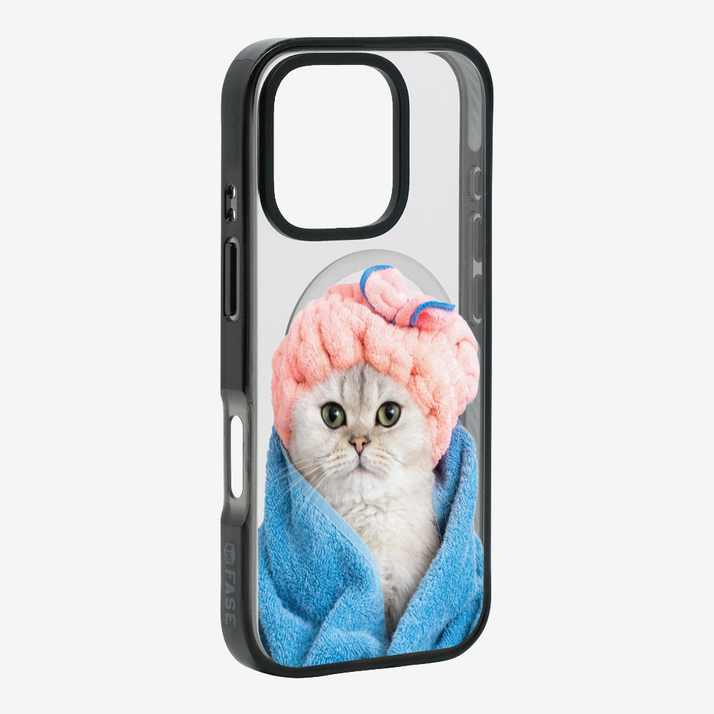 Cute White Kitten (Transparent) Phone Case