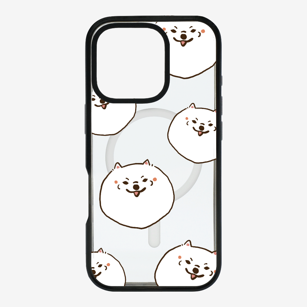 White Pomeranian Wonderland Phone Case