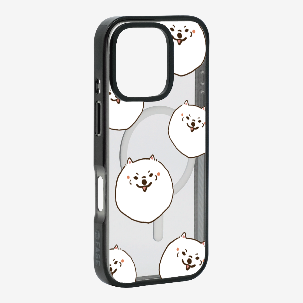 White Pomeranian Wonderland Phone Case