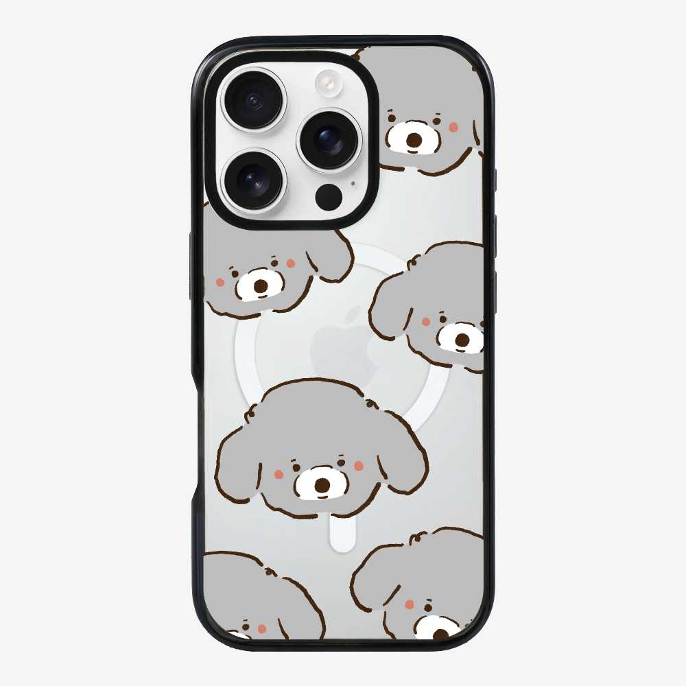 Grey Poodle Wonderland Phone Case