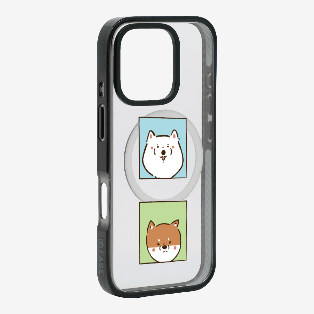 Samoyed and Shiba Inu Phone Case