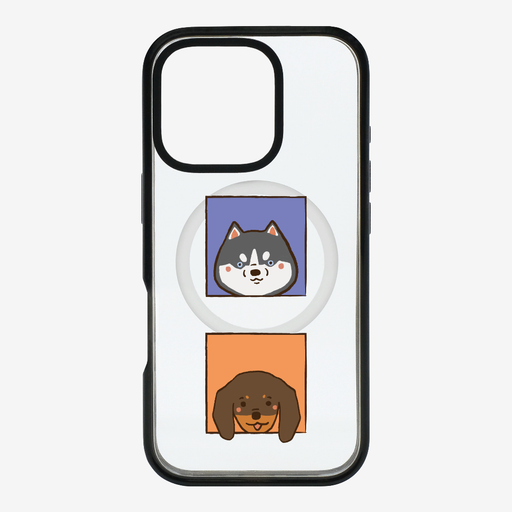 Dachshund and Husky Phone Case