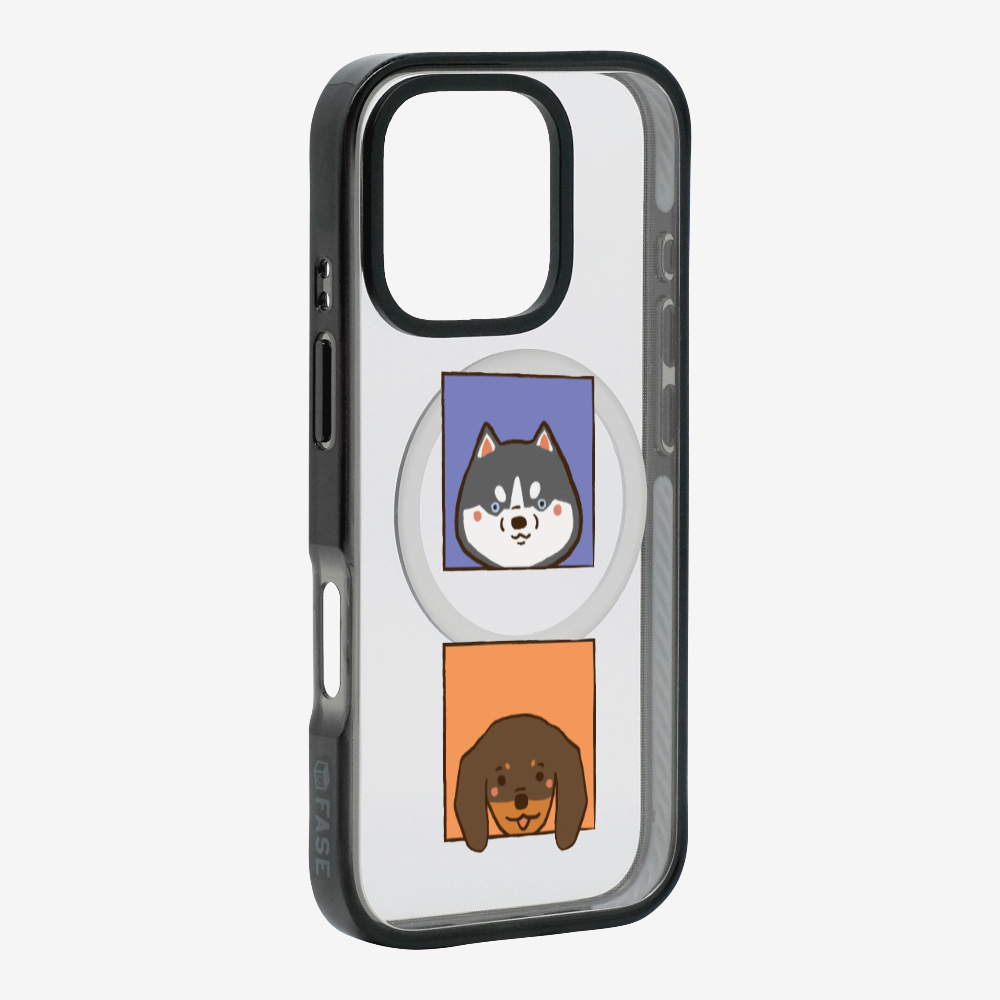 Dachshund and Husky Phone Case