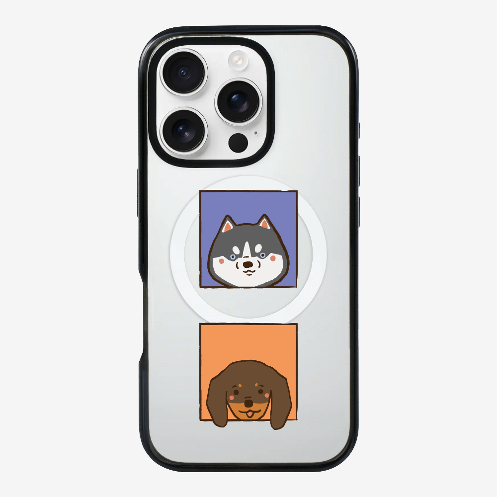 Dachshund and Husky Phone Case