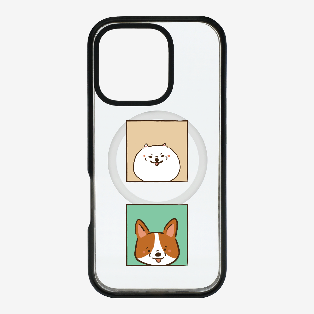 Pomeranian and Corgi Phone Case