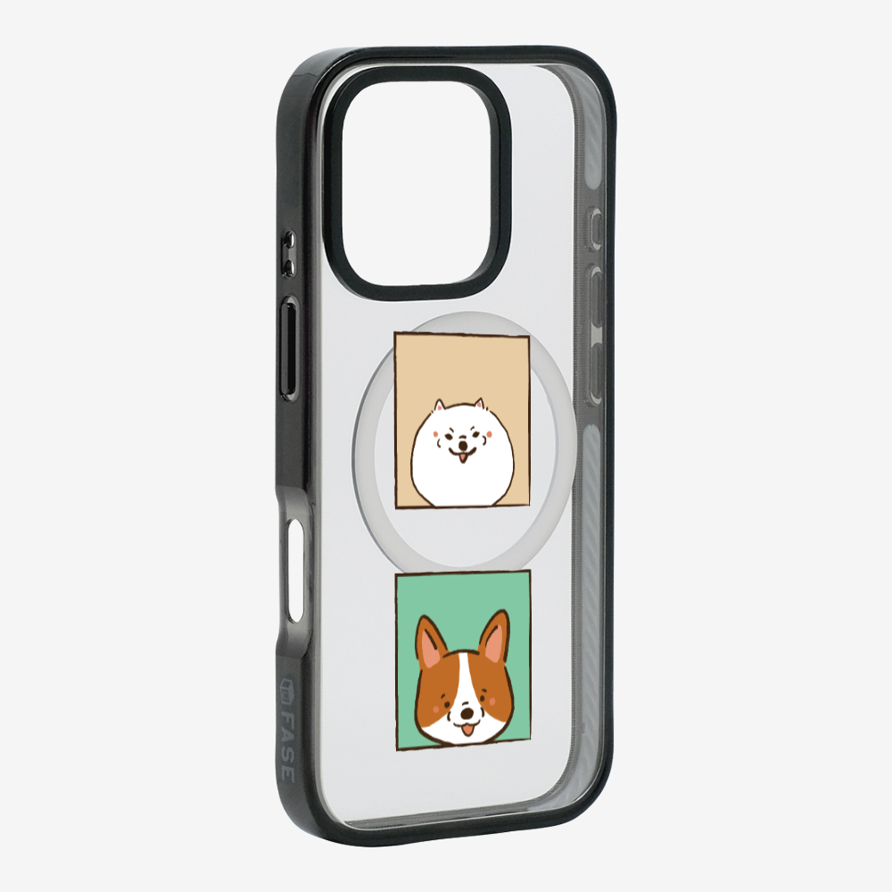 Pomeranian and Corgi Phone Case